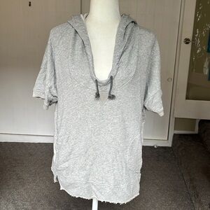 🧘🏻‍♀️Alternative Apparel Organic Cotton Move Open Back Hoodie gray size large